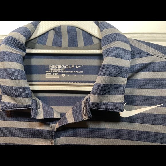 Nike Golf Polo. Like new Medium Green/Blue - Picture 3 of 3